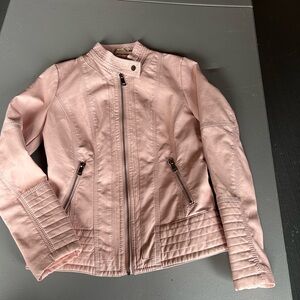 Elegant Women's Light Pink faux  Jacket
